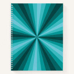 Cuaderno en espiral de ilusión óptica acuática
