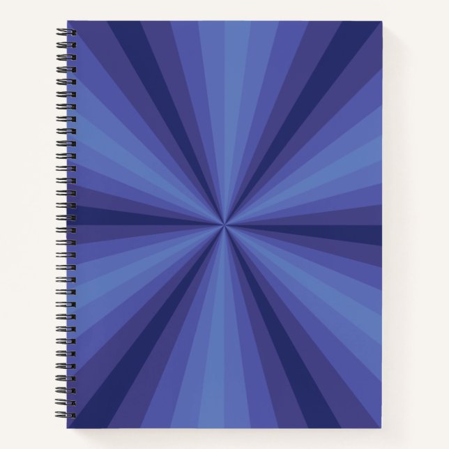 Cuaderno en espiral de ilusión óptica azul (Anverso)