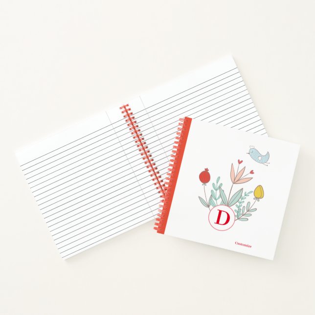 Cuaderno en espiral de jardín alegre (Interior)