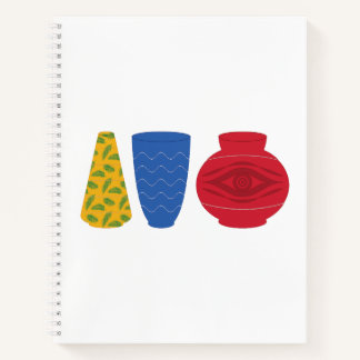 Cuaderno en espiral de jarrones egipcios modernos