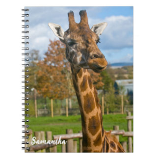 Cuaderno en espiral de jirafa