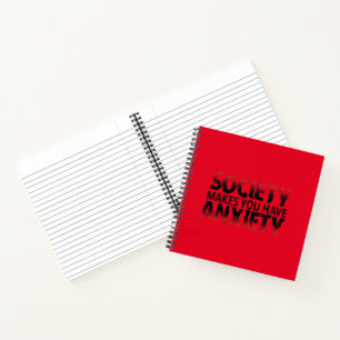Cuaderno en espiral de la ansiedad que te hace la