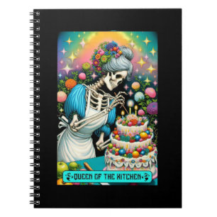 Cuaderno en espiral de la carta de tarot Reina de