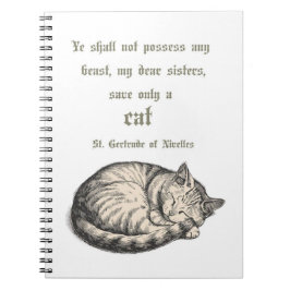Cuaderno en espiral de la cita de St. Gertrude de 