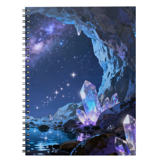 Cuaderno en espiral de la cueva de cristal celesti (Frente)