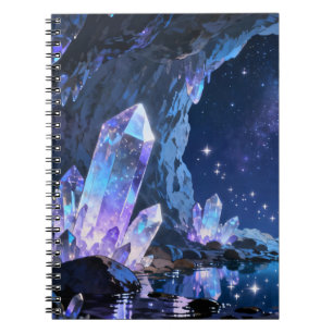 Cuaderno en espiral de la cueva de cristal celesti