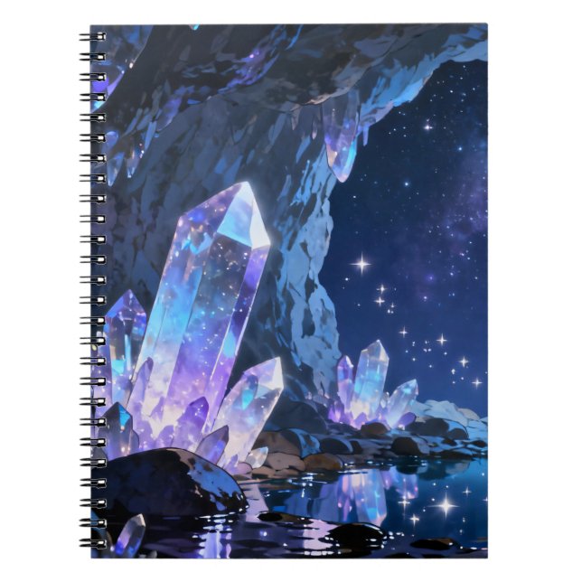 Cuaderno en espiral de la cueva de cristal celesti (Frente)