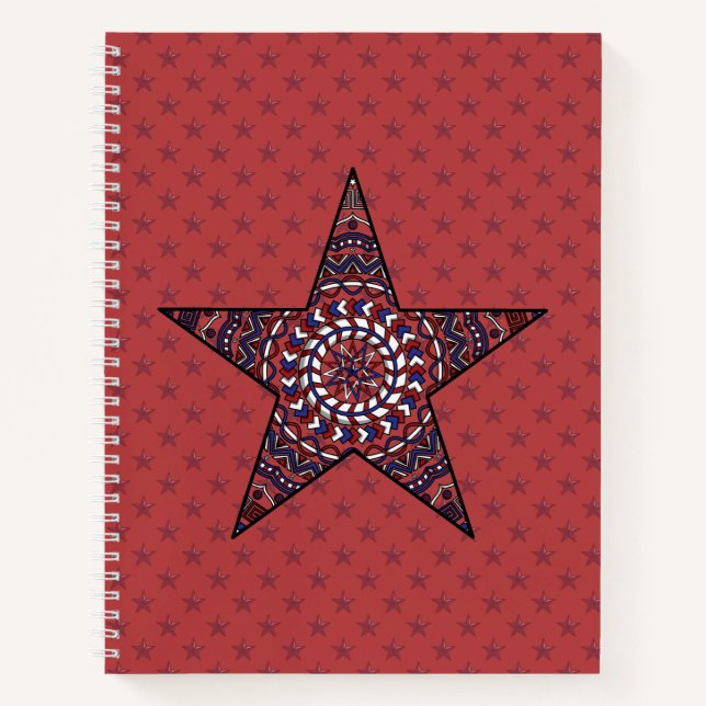 Cuaderno en espiral de la estrella de la independe (Anverso)