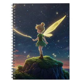 Cuaderno en espiral de la hada del claro de luna