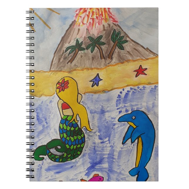 Cuaderno en espiral de la isla de la sirena (Frente)