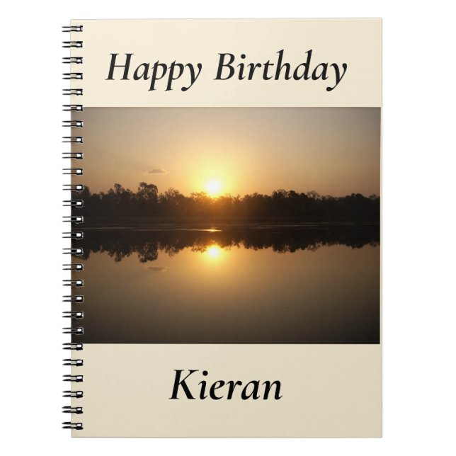 Cuaderno en espiral de la puesta de sol de Kimberl (Frente)