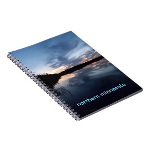 Cuaderno en espiral de la reflexión del atardecer 