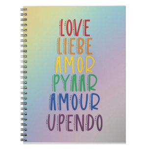 Cuaderno en espiral de lenguajes del amor
