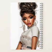Cuaderno en espiral de lentejuelas y glamour escul