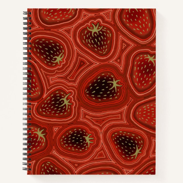 Cuaderno en espiral de lujo Strawberry Dreams (Anverso)