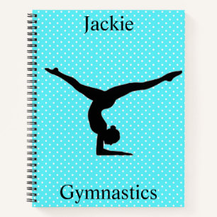 Cuaderno en espiral de lunares de gimnasia para ni