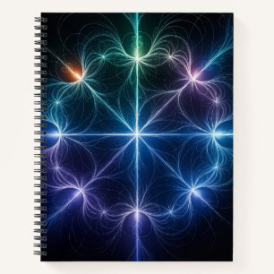Cuaderno en espiral de luz geométrica