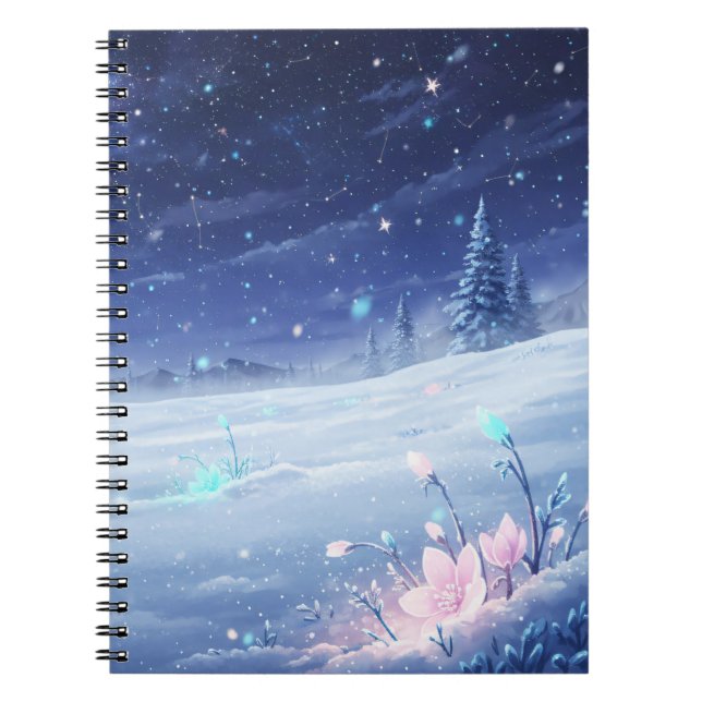 Cuaderno en espiral de luz lunar invernal (Frente)