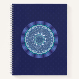 Cuaderno en espiral de Mandala de agua