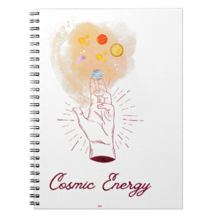 Cuaderno en espiral de mano cósmica celestial - Mi