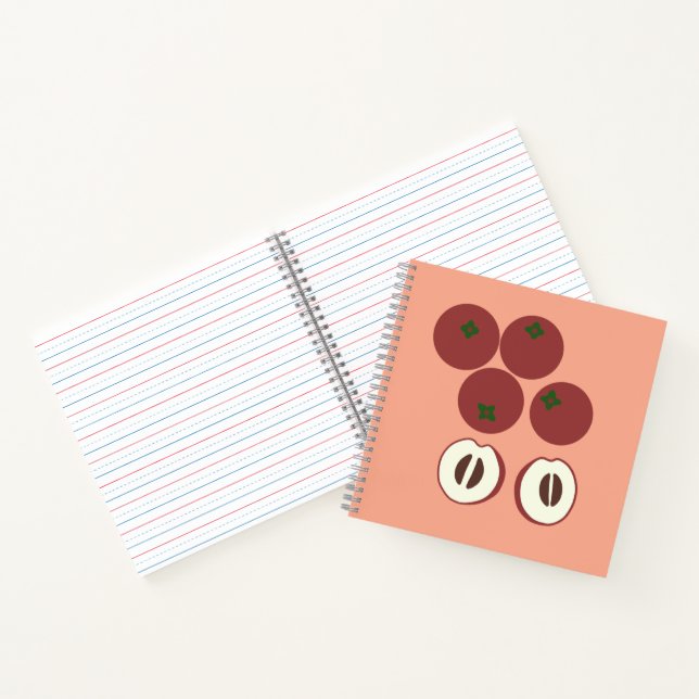 Cuaderno en espiral de manzana de terciopelo (Interior)