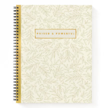 Cuaderno en espiral de marfil y oro listo y podero