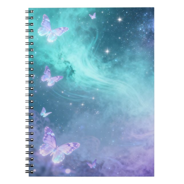 Cuaderno en espiral de mariposa soñadora (Frente)