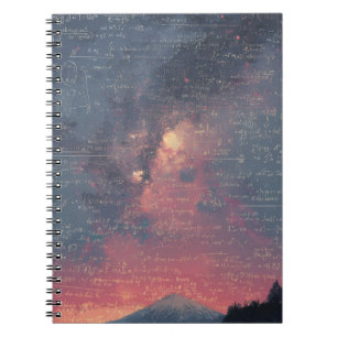 Cuaderno en espiral de matemáticas de la nebulosa