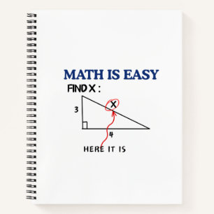 Cuaderno en espiral de matemáticas divertidas: enc