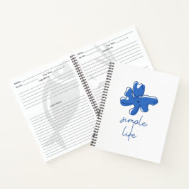 Cuaderno en espiral de minimalismo de vida sencill