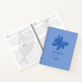 Cuaderno en espiral de minimalismo de vida sencill