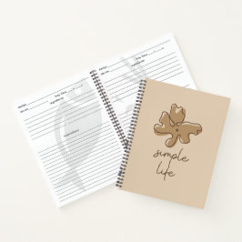 Cuaderno en espiral de minimalismo de vida sencill