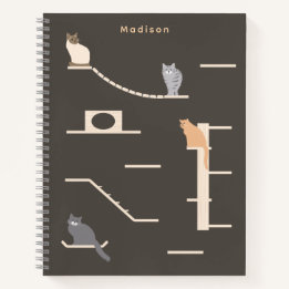 Cuaderno en espiral de muebles de pared para gatos