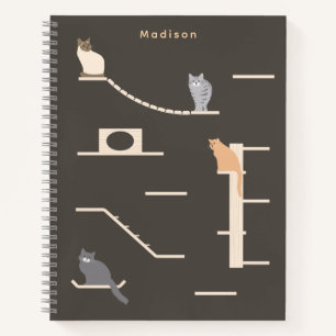 Cuaderno en espiral de muebles de pared para gatos