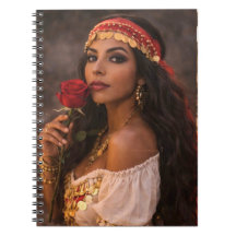 cuaderno en espiral de mujer gitana