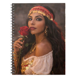 cuaderno en espiral de mujer gitana