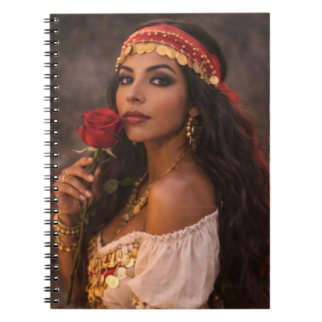 cuaderno en espiral de mujer gitana (Frente)