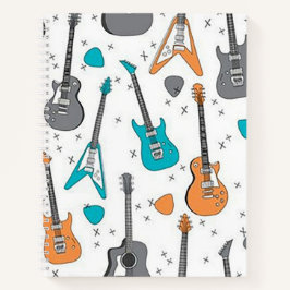Cuaderno en espiral de música de guitarra
