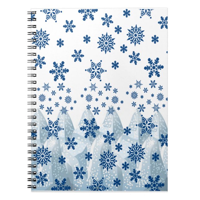 Cuaderno en espiral de Navidad Copo de nieve (Frente)