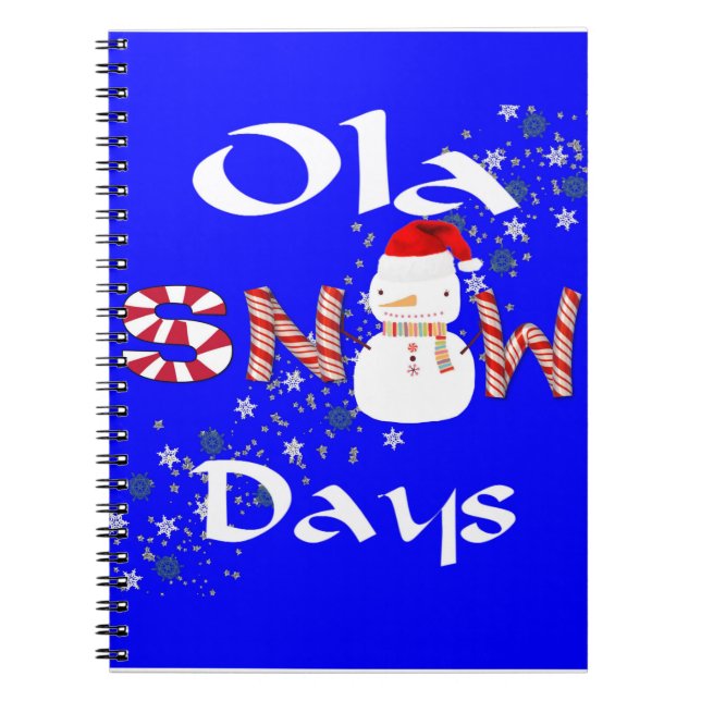 Cuaderno en espiral de Navidad Muñeco de nieve (Frente)