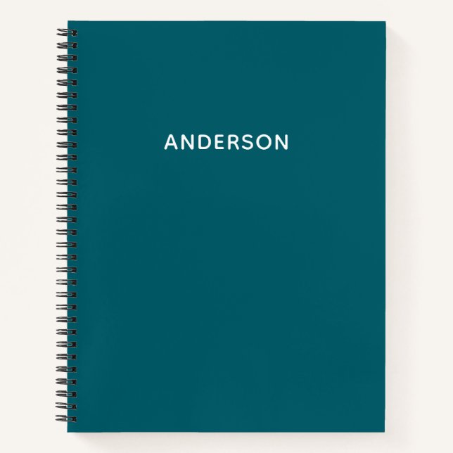 Cuaderno En Espiral De Nombre Personalizado (Anverso)