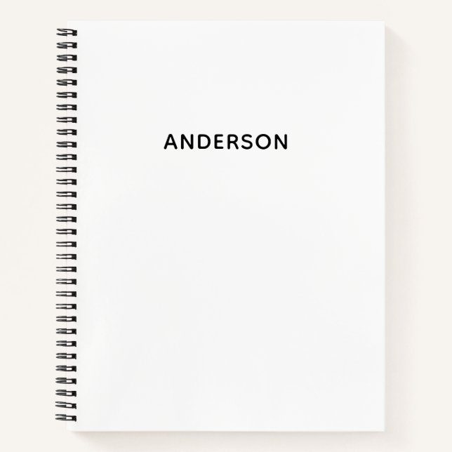 Cuaderno En Espiral De Nombre Personalizado (Anverso)