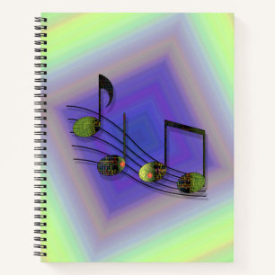 Cuaderno en espiral de notas de Dubstep