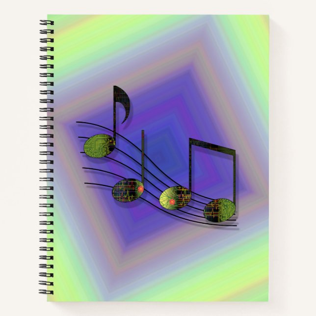 Cuaderno en espiral de notas de Dubstep (Anverso)