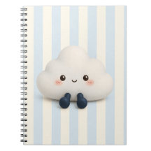 Cuaderno en espiral de nube Kawaii lindo