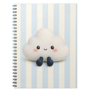 Cuaderno en espiral de nube Kawaii lindo