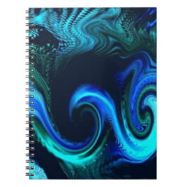 Cuaderno en espiral de océano eléctrico 