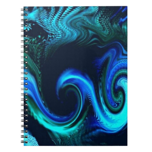 Cuaderno en espiral de océano eléctrico  (Frente)