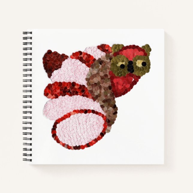 Cuaderno en espiral de Owl Square (Anverso)