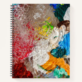 Cuaderno en espiral de paleta de pintor